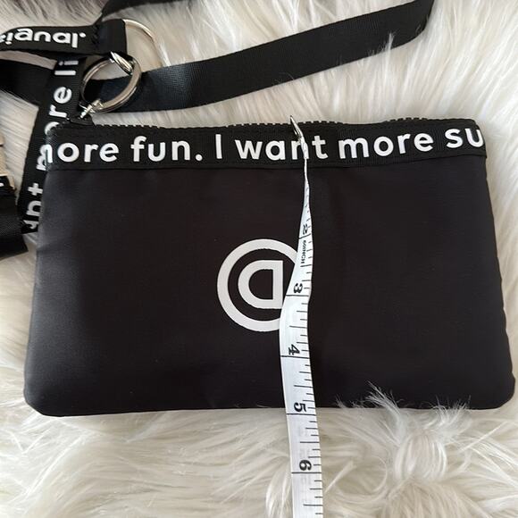 Desigual | Black Zipper Clutch bag with lanyard - Picture 8 of 9